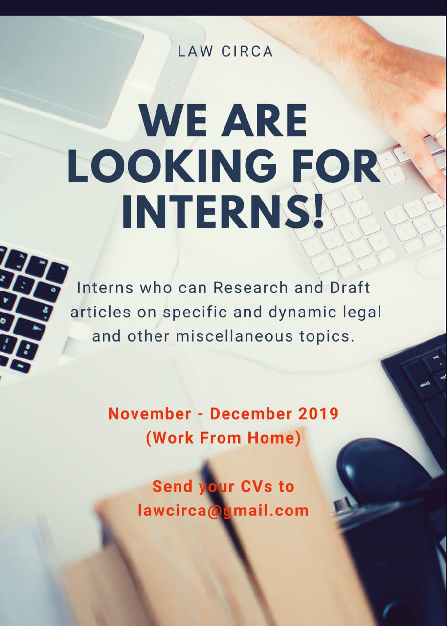 Online Internship Opportunity at Law Circa Apply by Nov 20 Lawctopus