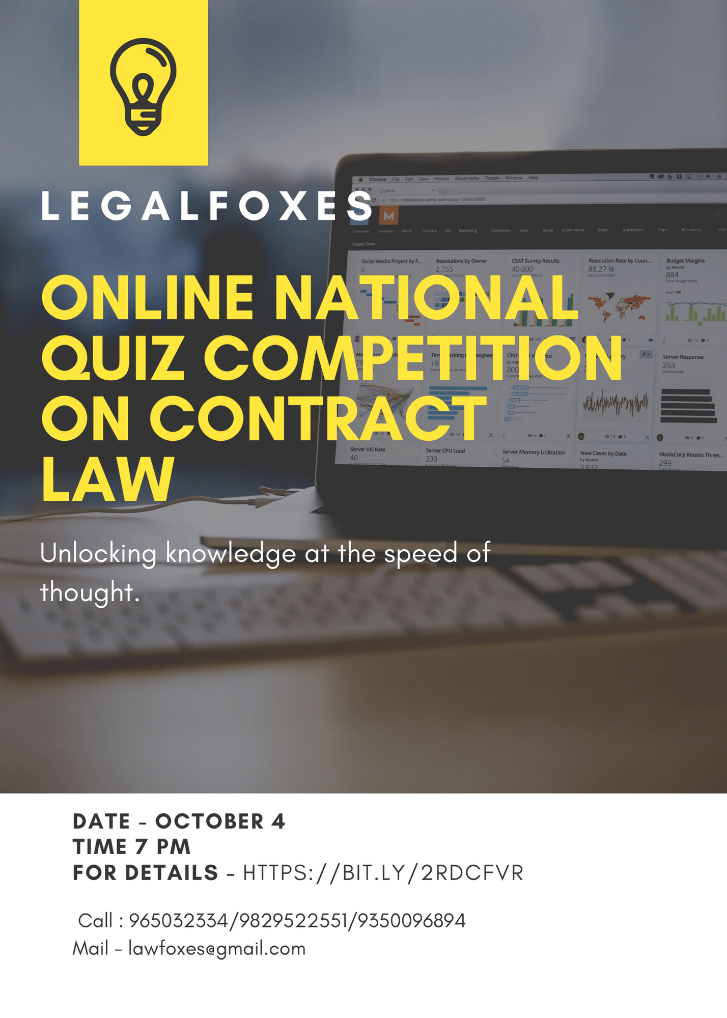 Legal Foxes Online Quiz Competition on Contract Law [October 4] Register by October 2 Lawctopus