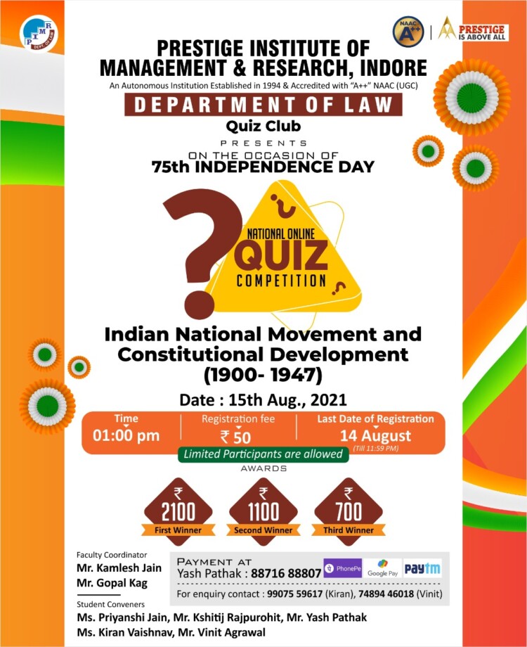 Quiz Competition by Prestige Institute of Management and Research