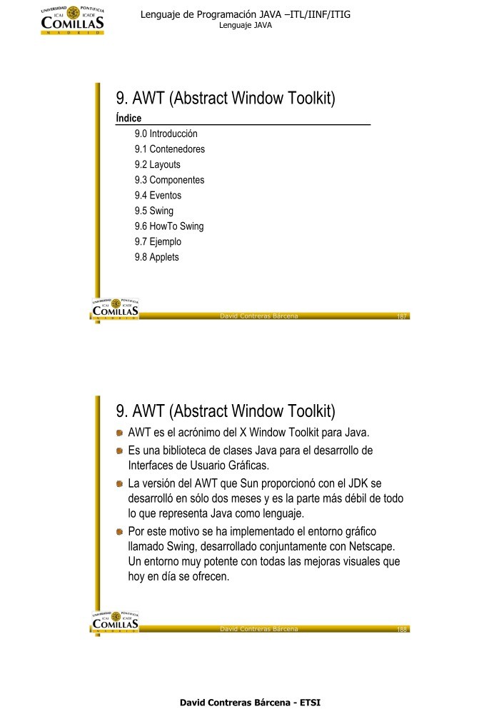 PDF de programación Curso De Java 9. AWT (Abstract Window Toolkit)