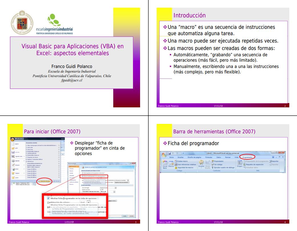 PDF de programación Visual Basic para Aplicaciones (VBA