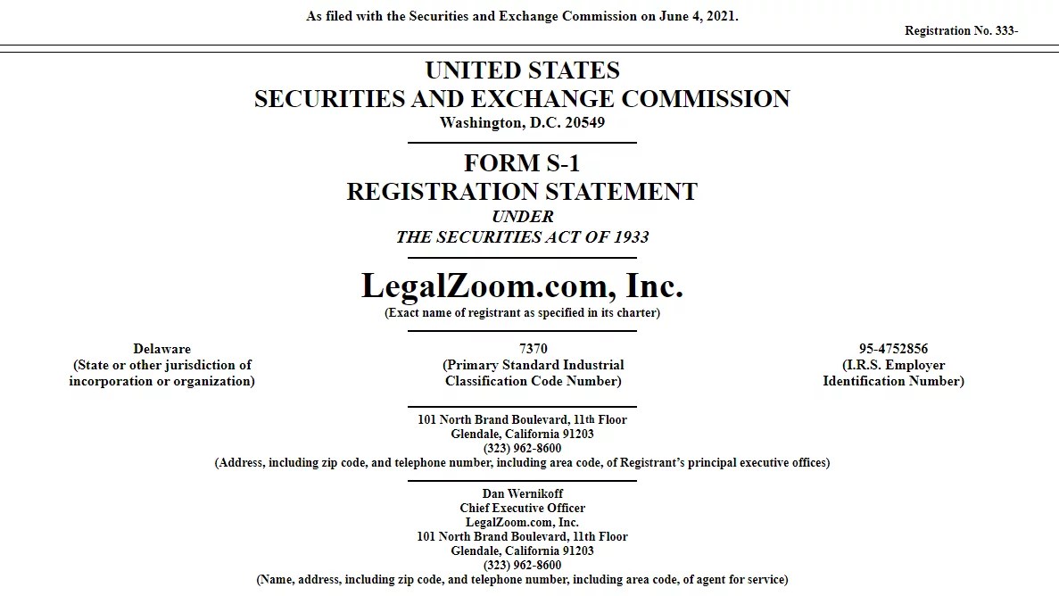 And Now Another Legal Tech IPO LegalZoom Files To Go Public LawSites