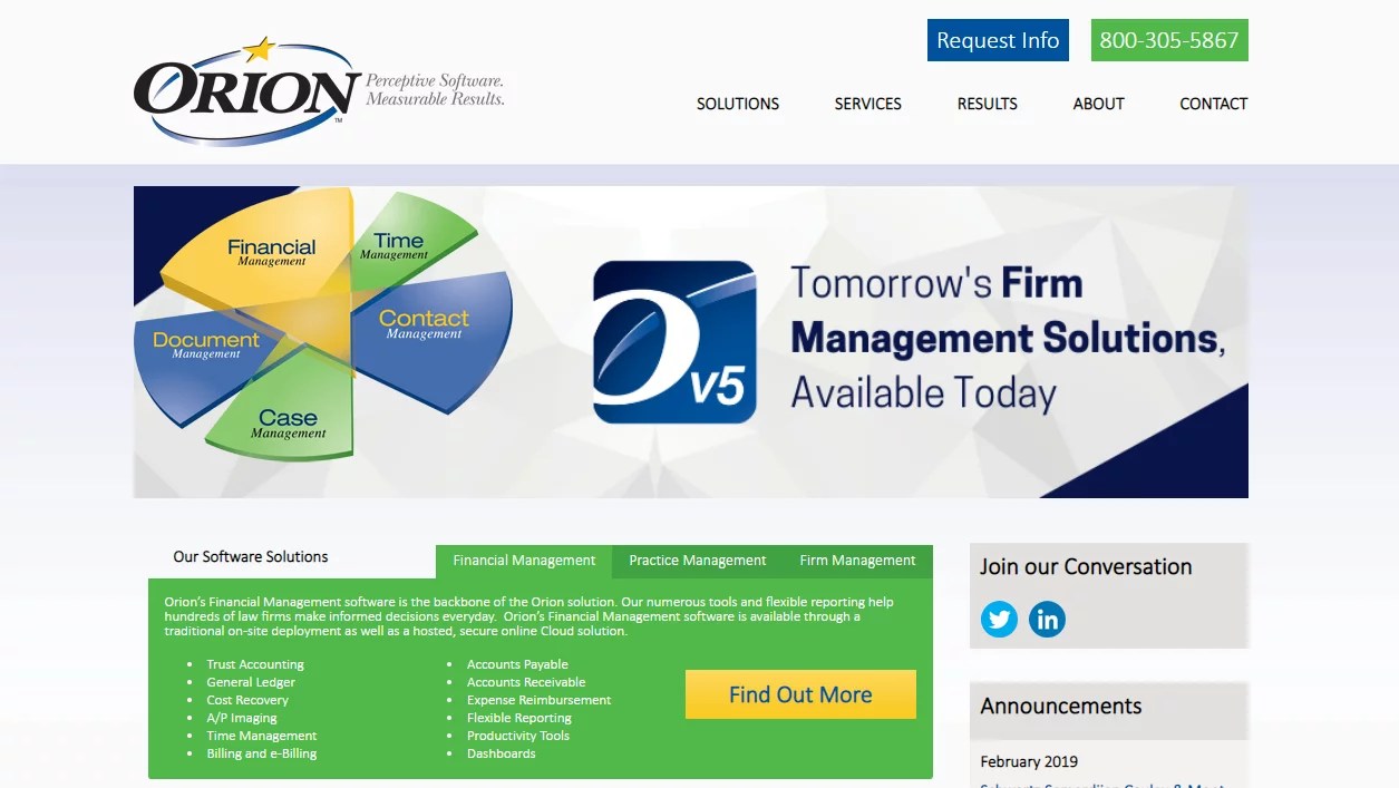 Orion Law Management Systems Archives LawSites