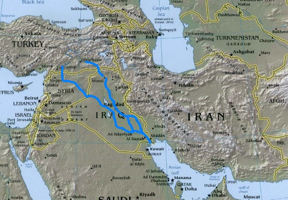The Empty Quarter Tigris and Euphrates rivers