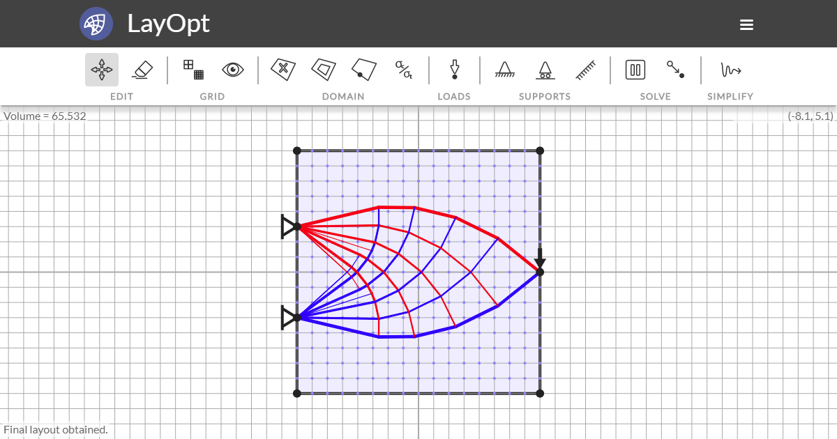 LayOpt Truss layout optimization tool