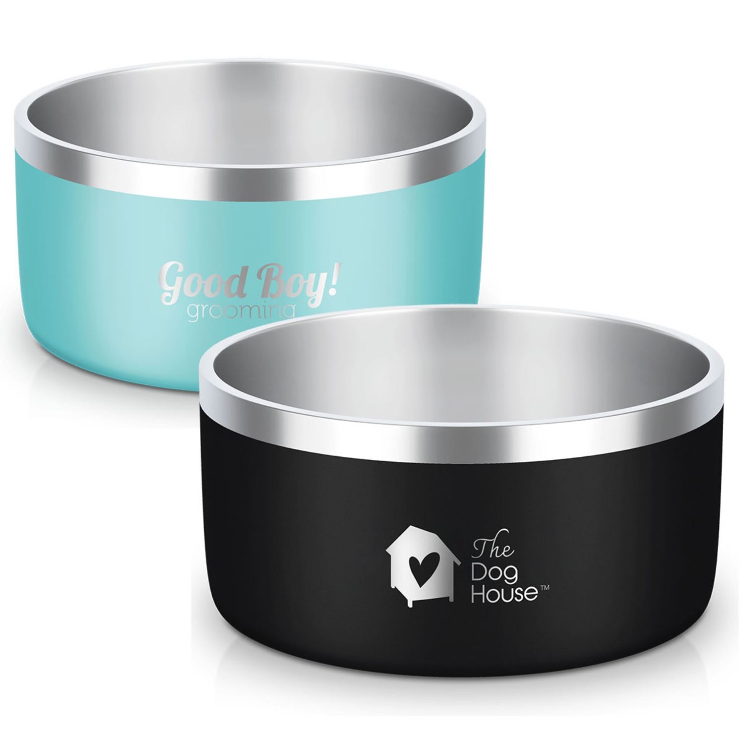 RustProof Personalized 64oz Frost Buddy Stainless Steel Pet Bowl