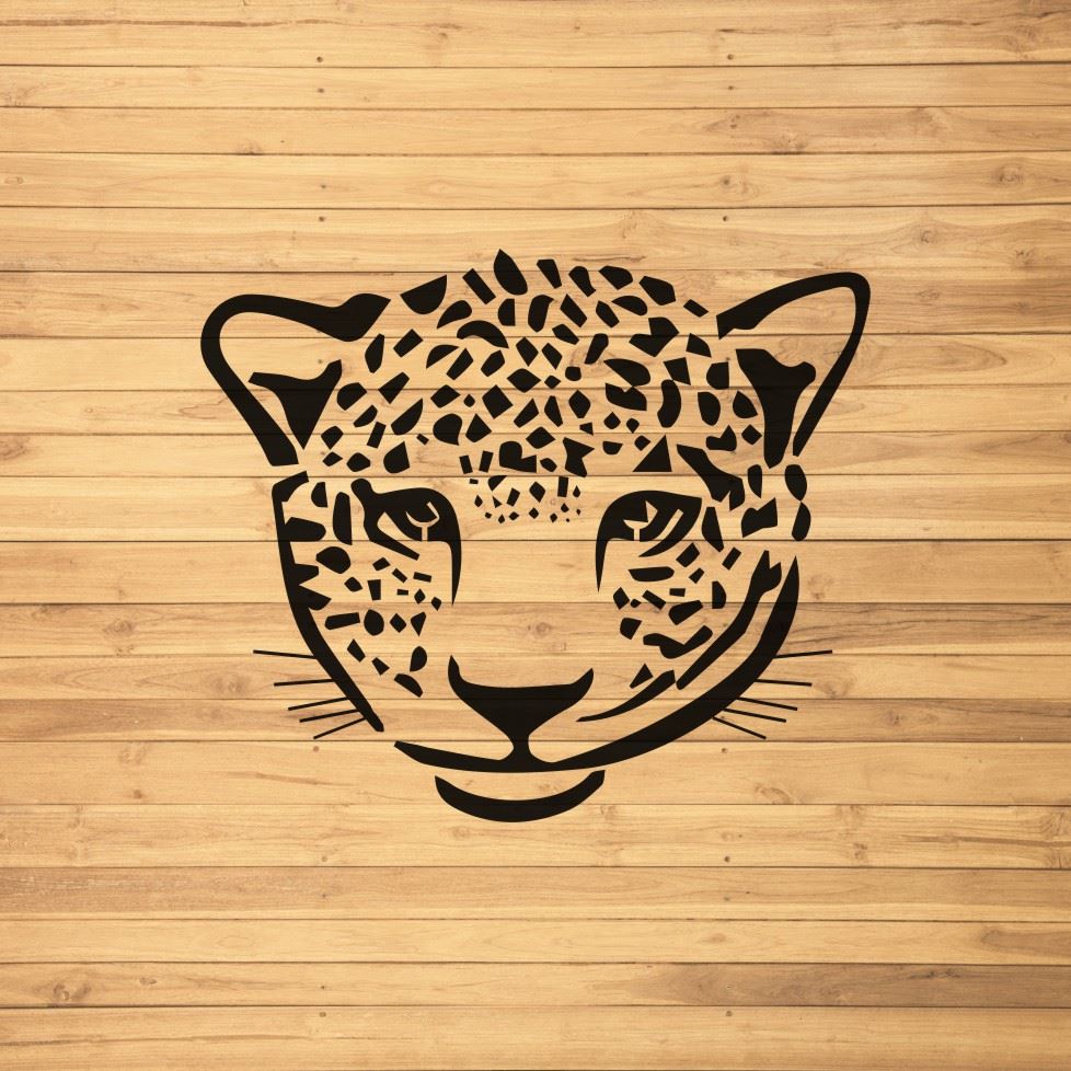 Leopard Head Stencil