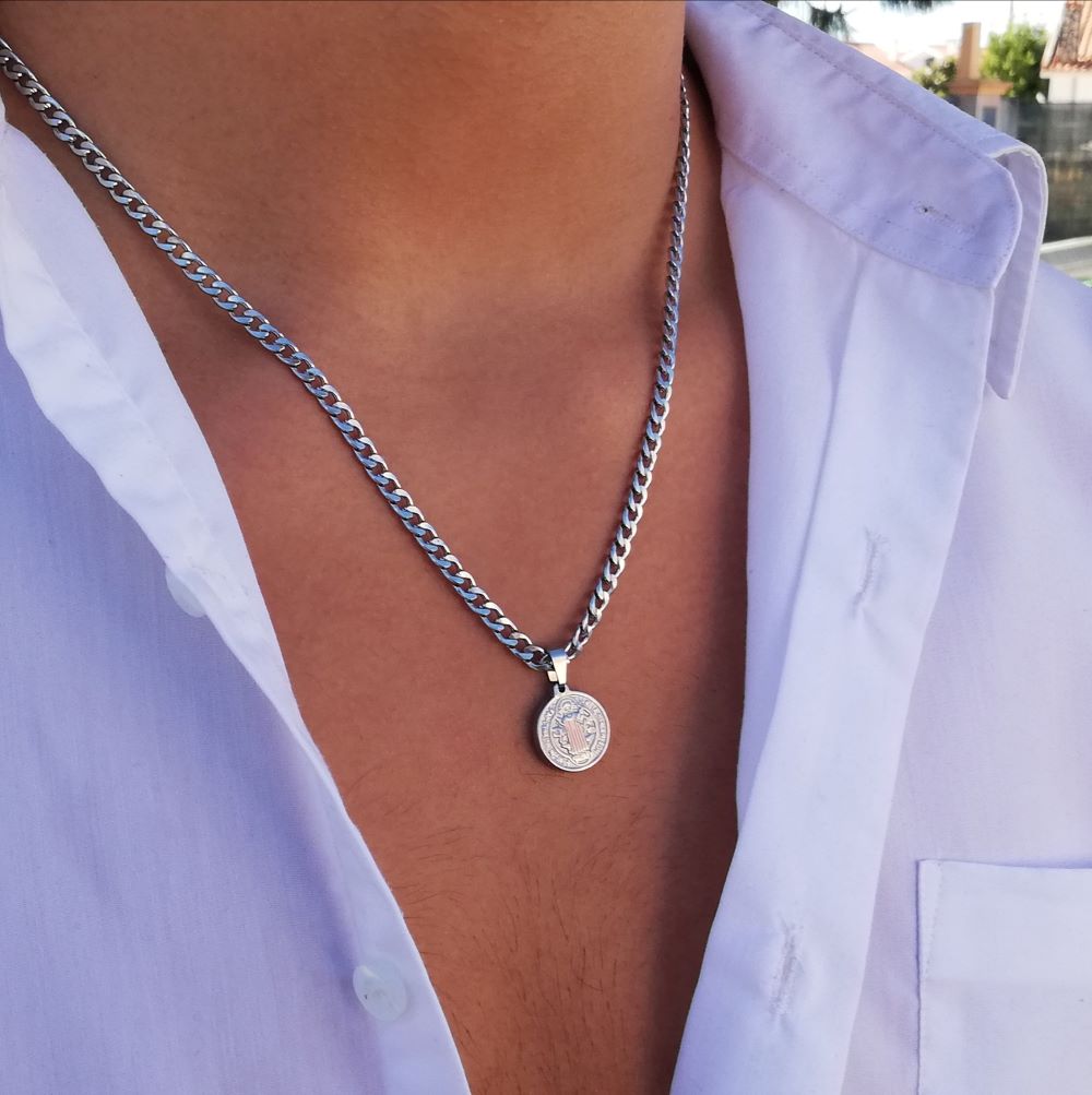 Colares Homem Colar aço Monza São Bento LBR Store