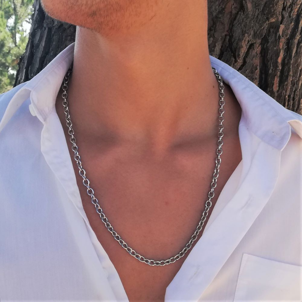 Colares Homem Colar aço Mântua LBR Store