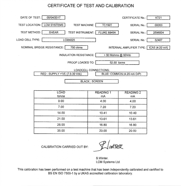 LCM4825 35te Compression Load Cell