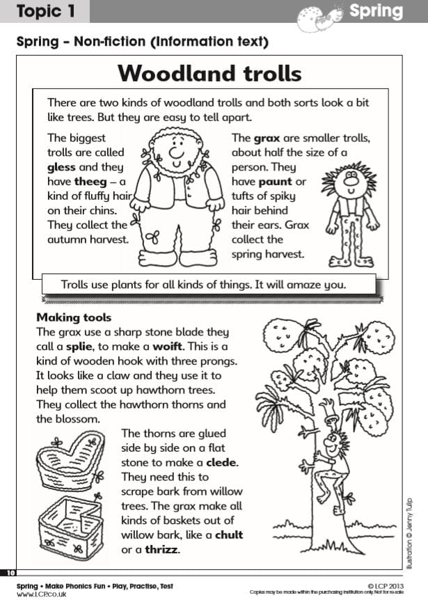 Year 1 Phase 5 Phonics Topic Spring. Series of Lessons With Texts and
