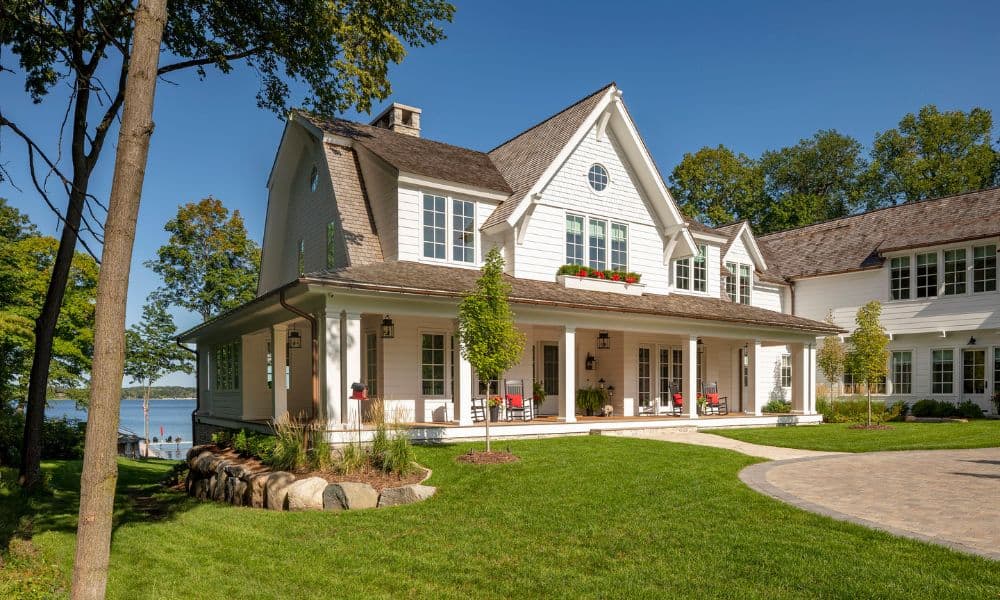 Custom Home Farmhouse Lake L. Cramer Builders
