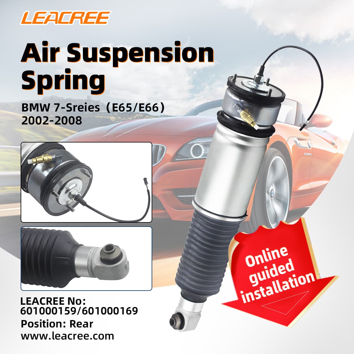 Wholesale Auto Parts Air Suspension Car Shock Absorber for BMW E53 E65