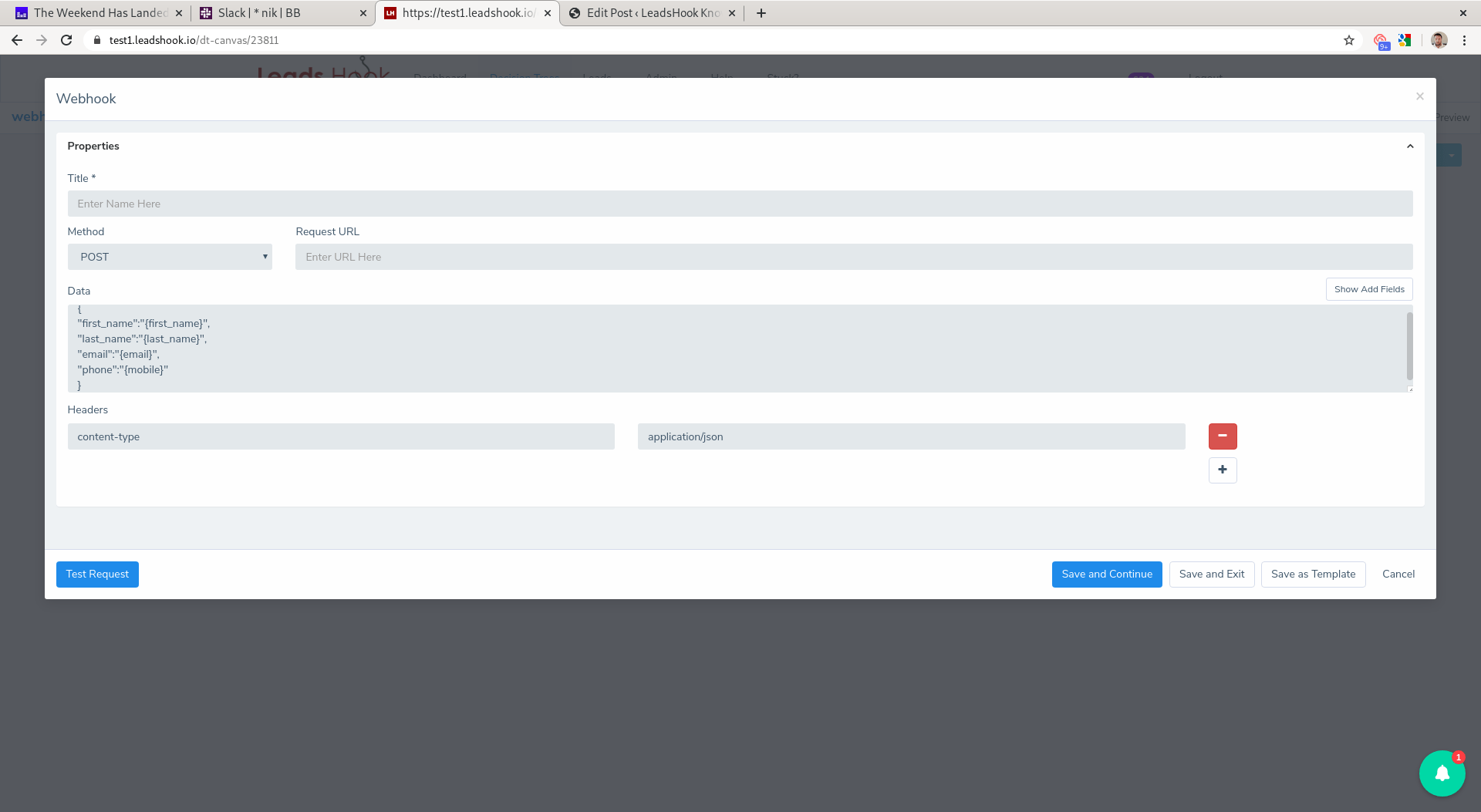 Troubleshooting Webhooks & API calls LeadsHook Knowledge
