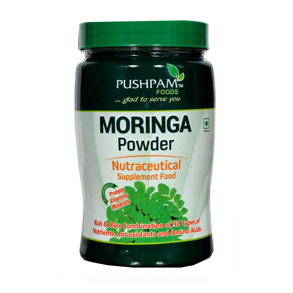 PUSHPAM FOODS 100 Organic Moringa Leaf Powder (250 GM) LeafConAgro