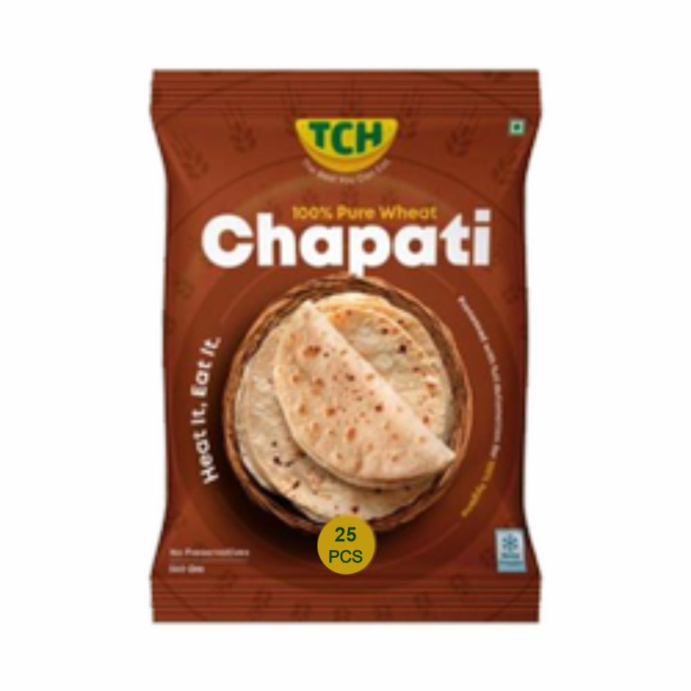 TCH WHOLE WHEAT CHAPATI(PACK OF 25) LeafConAgro