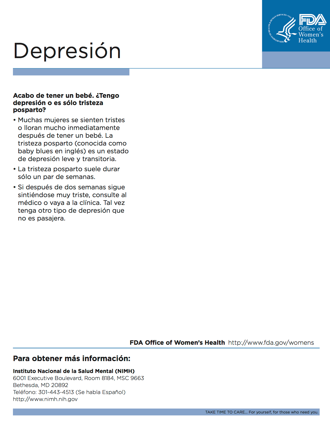 Spanish Reading Selections Depression The LEAF Project