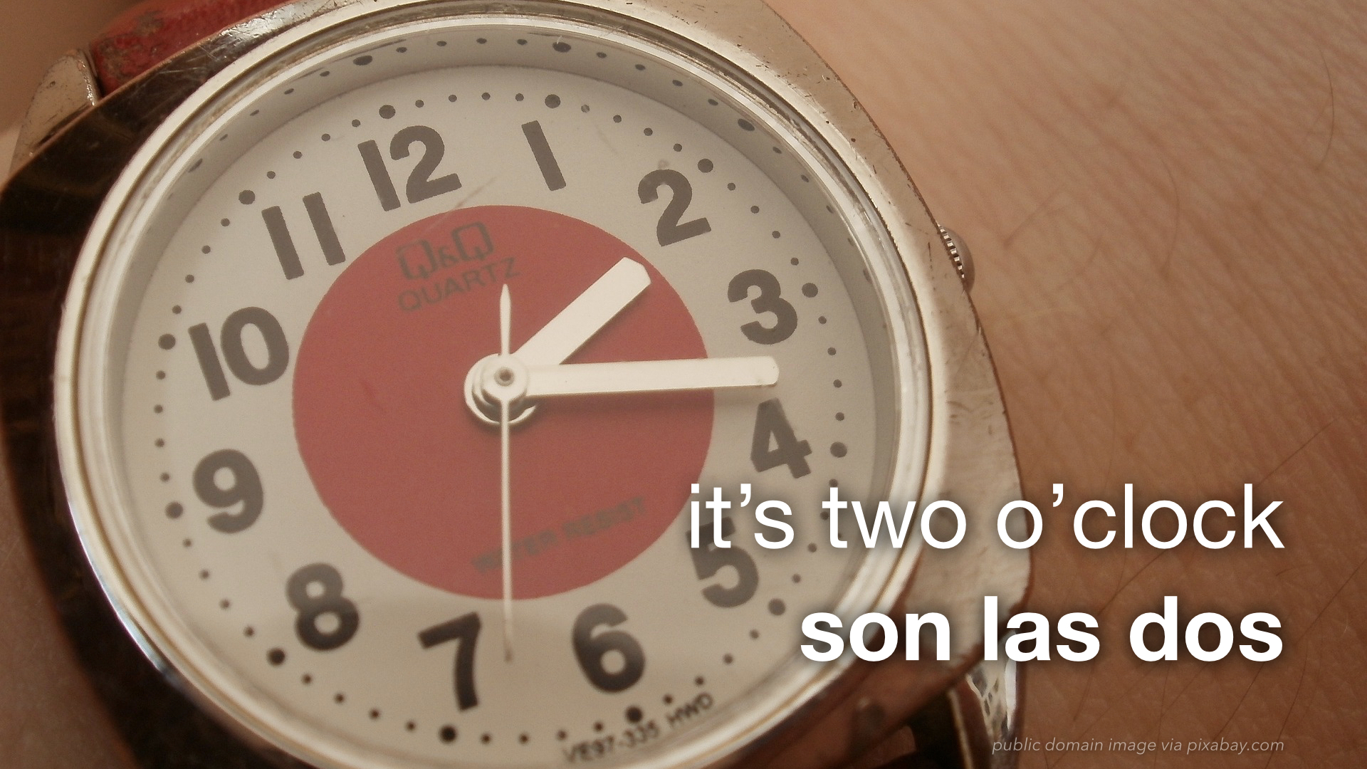 Spanish Vocabulary The 24Hour Clock The LEAF Project