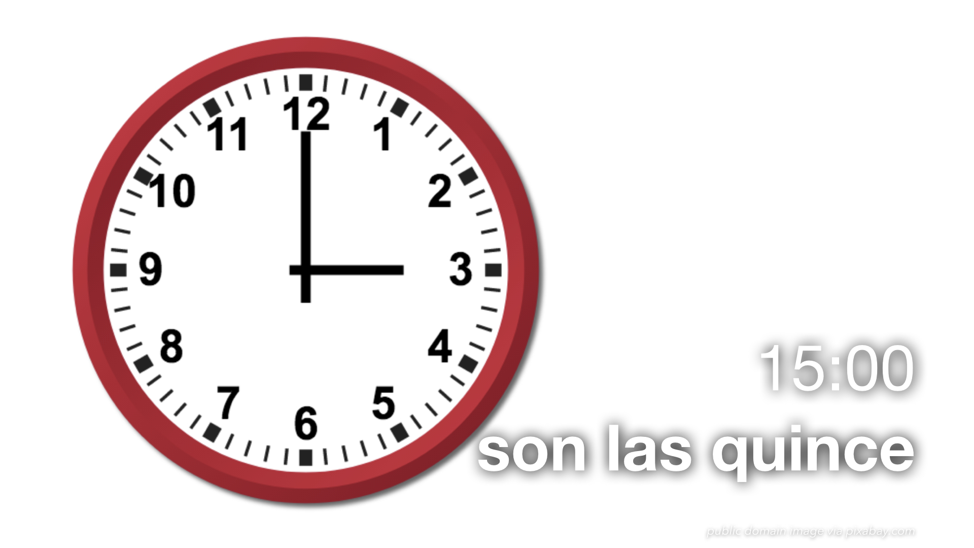 Spanish Vocabulary The 24Hour Clock The LEAF Project