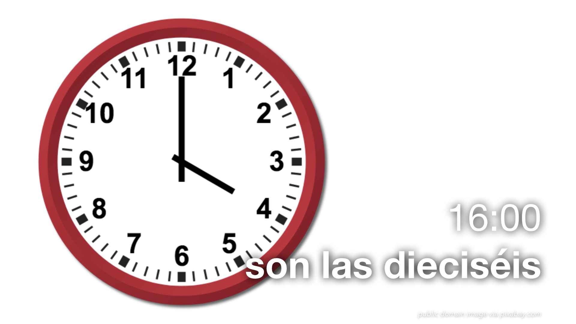Spanish Vocabulary The 24Hour Clock The LEAF Project