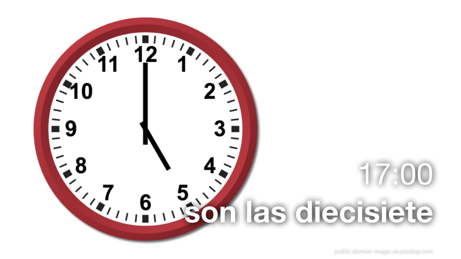 Spanish Vocabulary The 24Hour Clock The LEAF Project