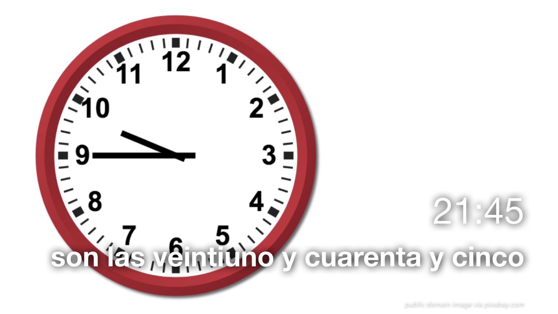 Spanish Vocabulary The 24Hour Clock The LEAF Project