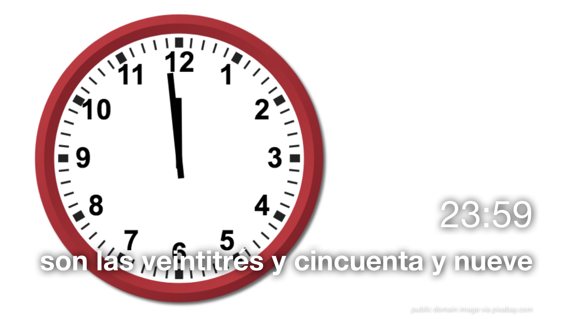 Spanish Vocabulary The 24Hour Clock The LEAF Project