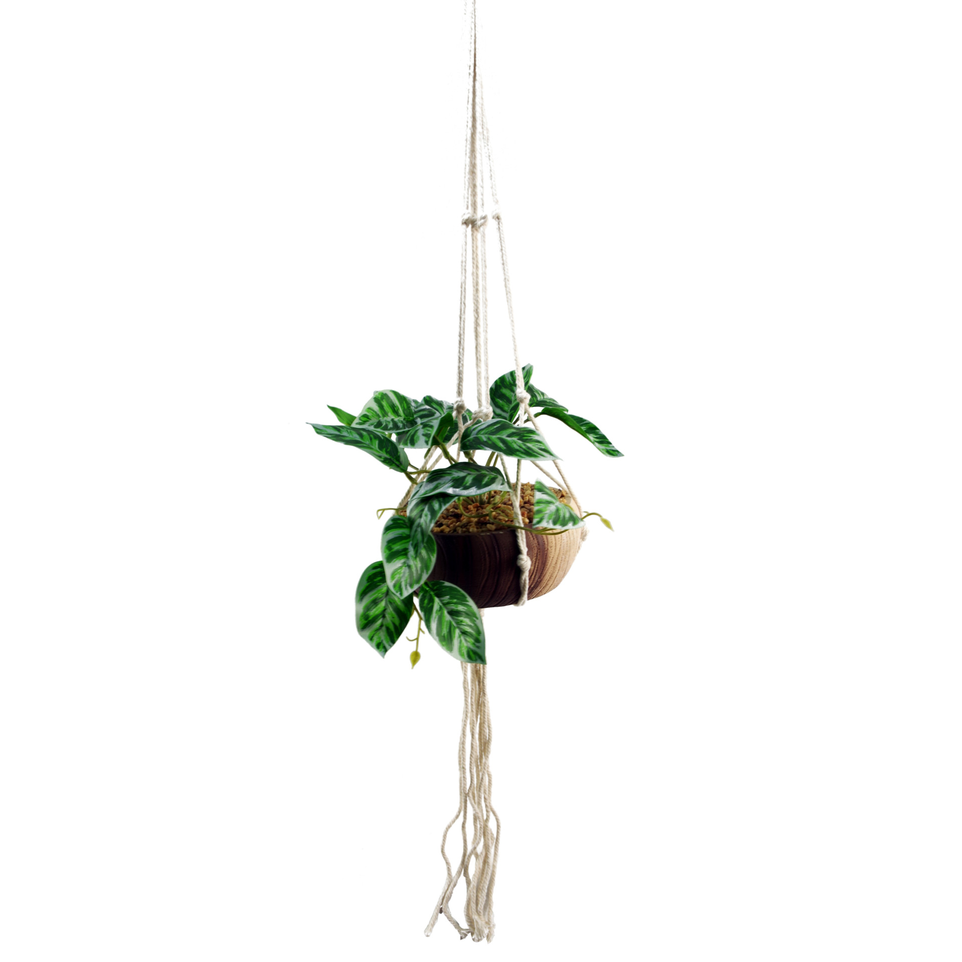 85cm Hanging Artificial Pothos Plant with Planter Leaf Artificial