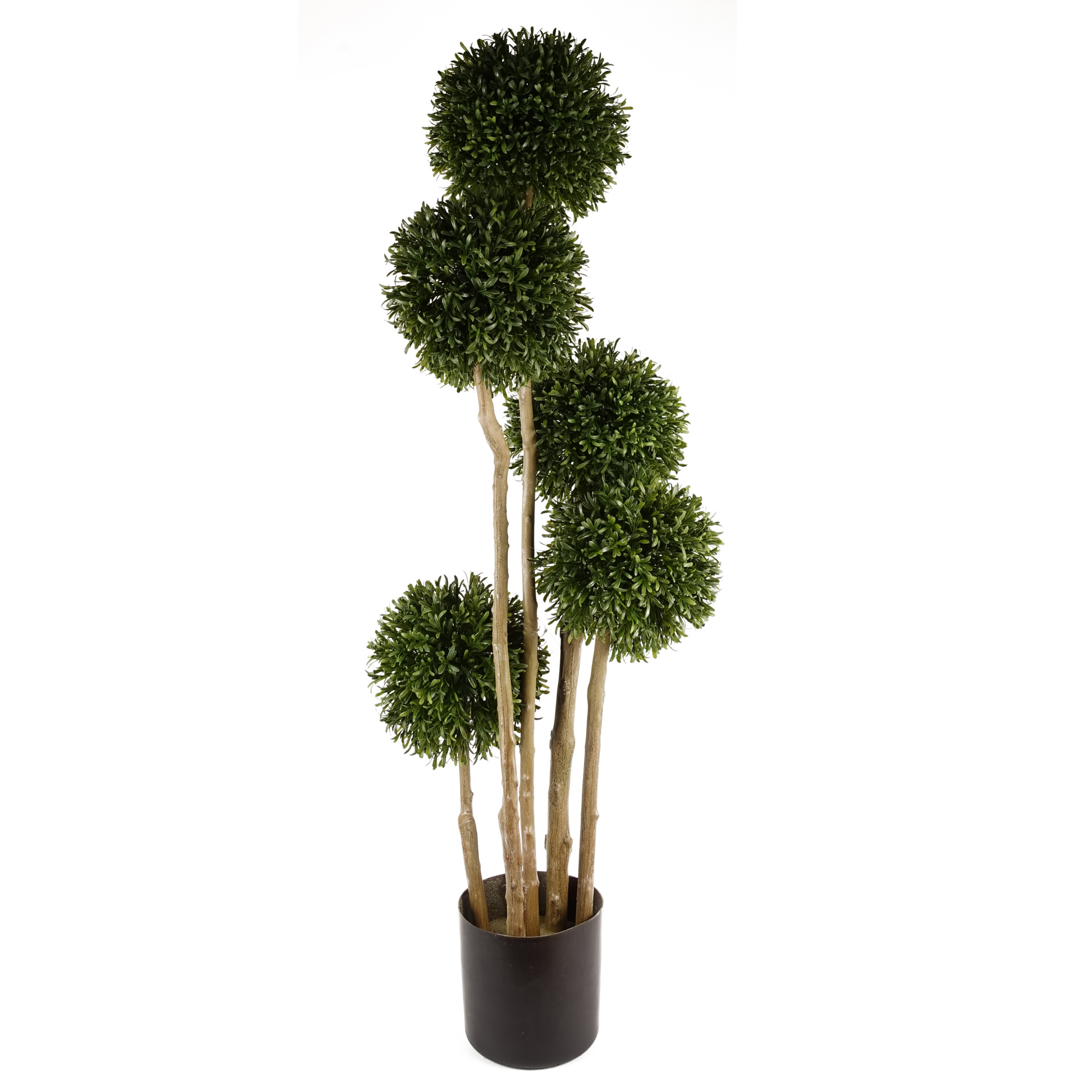 120cm UV Resistant Balls Topiary 480 Leaves Natural Trunk Leaf