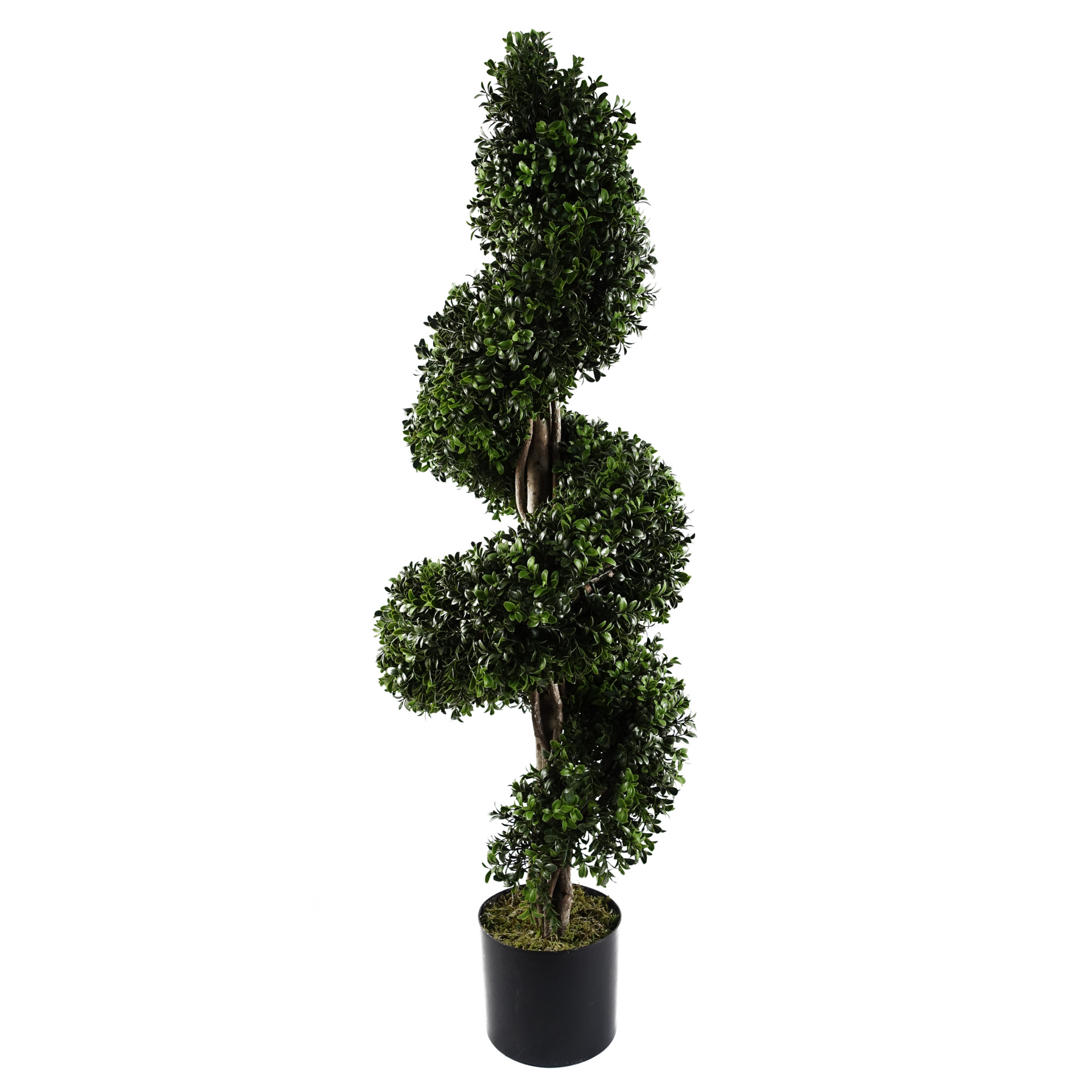 120cm Spiral Buxus Artificial Tree UV Resistant Outdoor Topiary Leaf