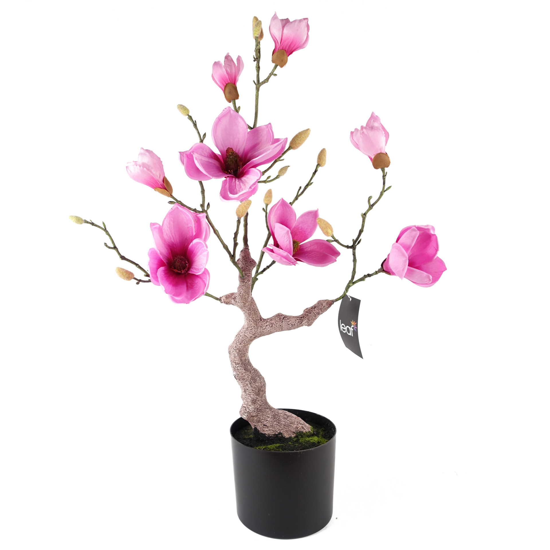 80cm Magnolia Artificial Tree Pink Potted Leaf Artificial Plants & Trees