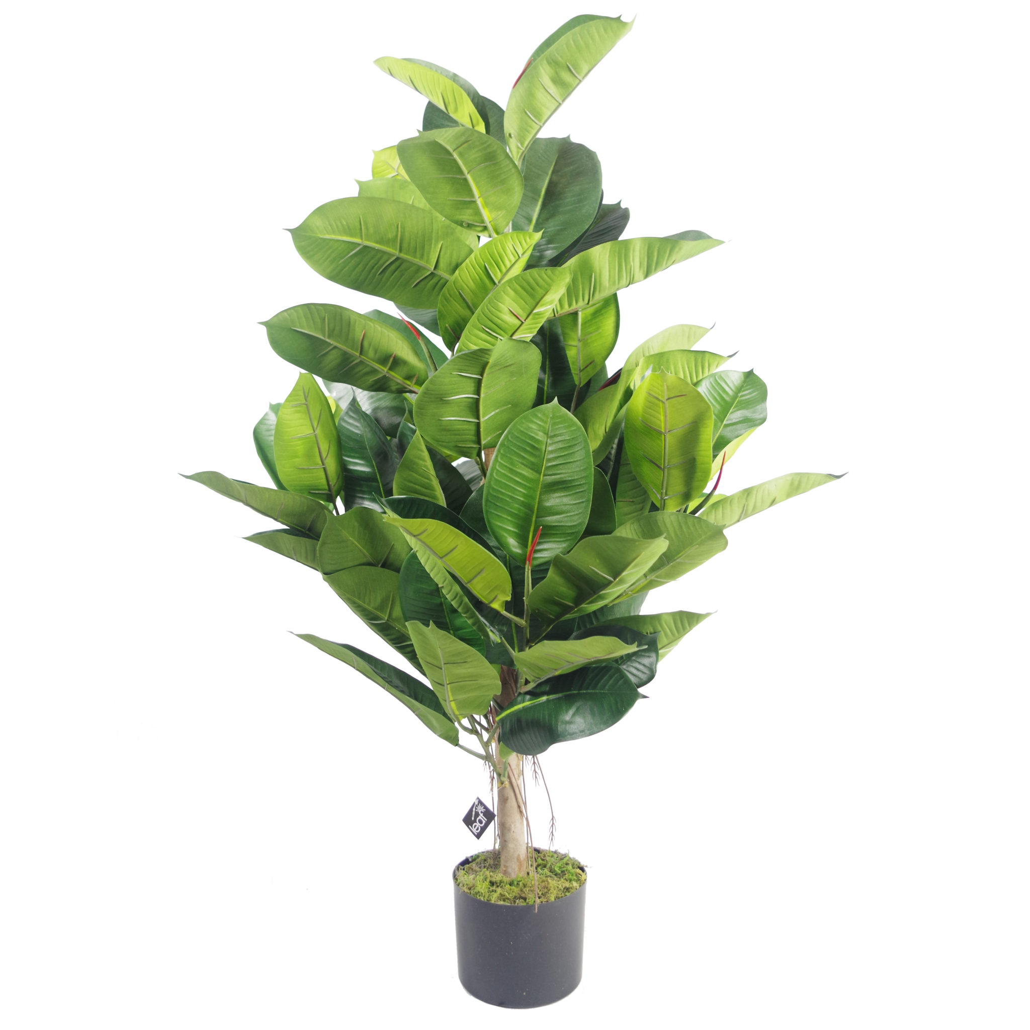 90cm Large Rubber Plant Artificial Tree Ficus Elastica Leaf Artificial Plants & Trees