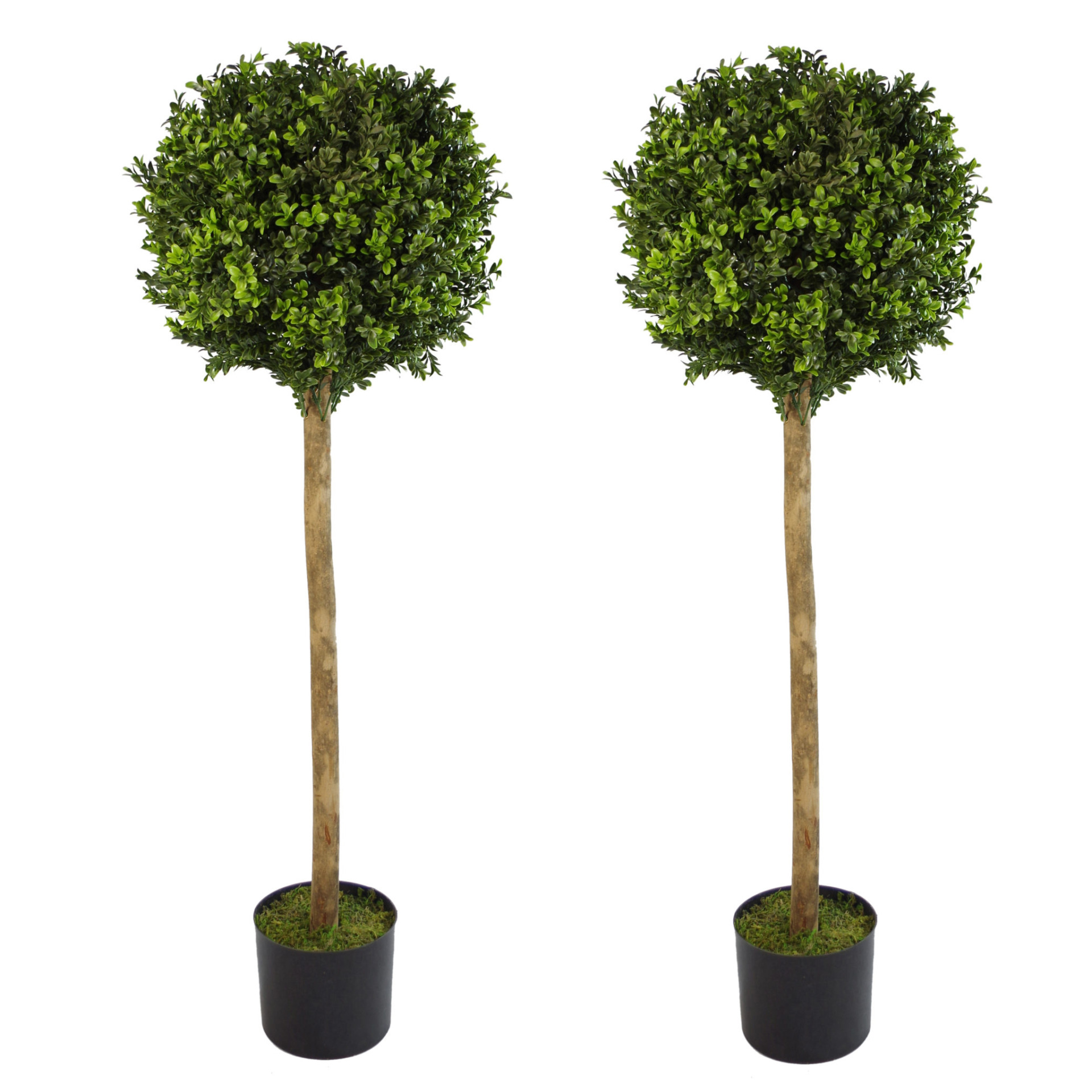 120cm Pair of 4ft Artificial Boxwood Buxus Ball Topiary Tree Leaf