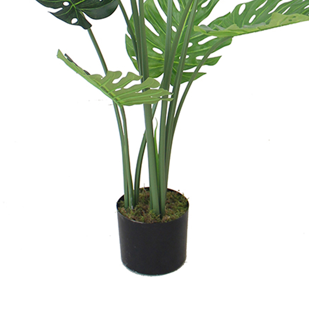 120cm (4ft) Luxury Monstera Plant Black Pot Leaf Artificial Plants