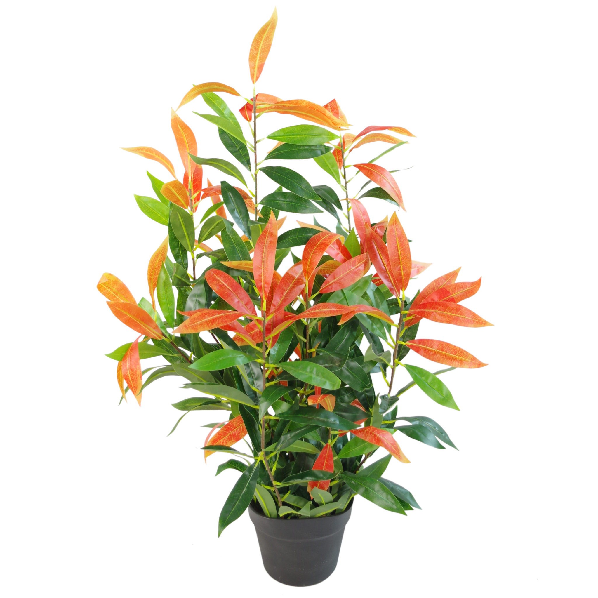80cm Artificial Red and Green Ficus Plant Leaf Artificial Plants & Trees