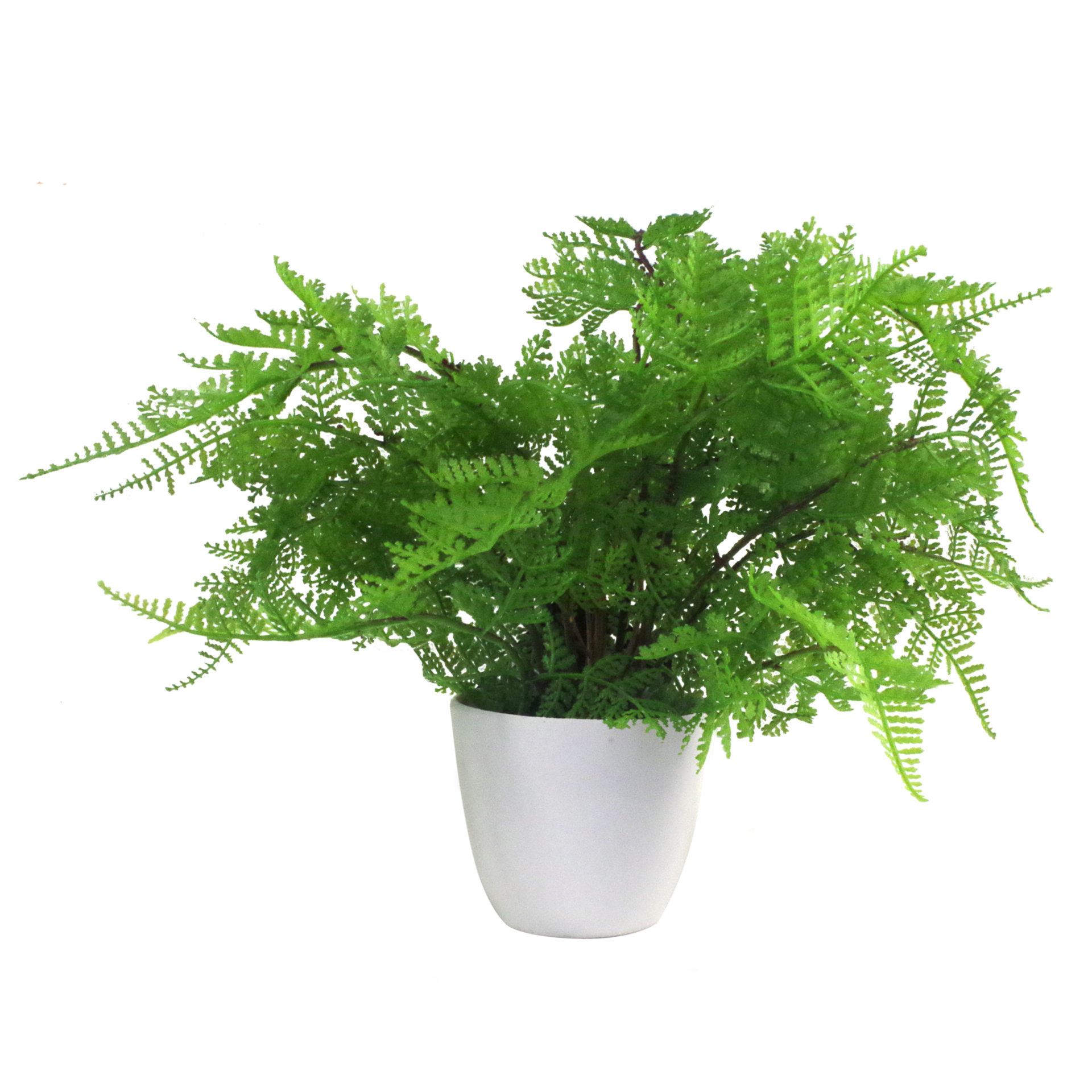 30cm Artificial Potted Lady Fern (Athyrium FilixFemina) Leaf