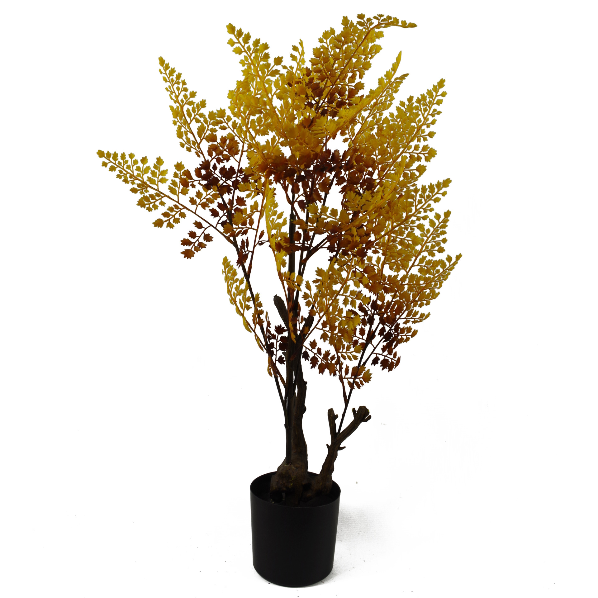 70cm Artificial Autumn Gold Fern Tree Plant Leaf Artificial Plants