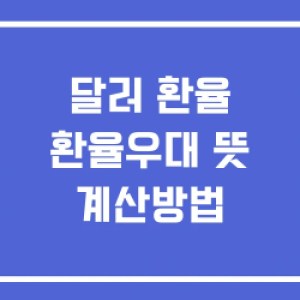 달러 환율 확인방법 환율우대 계산방법 달러 환율 확인방법 환율우대 계산방법