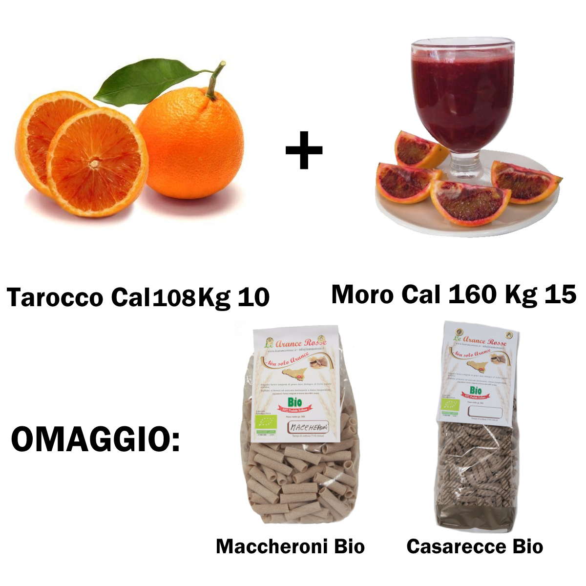 Offerta Mangia e Bevi Tarocco + Moro + Omaggio Pasta Spediz. Compresa