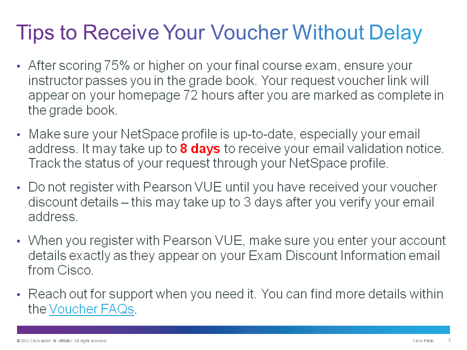 Tips to Receive your CCNA Discount Voucher Learning Academy