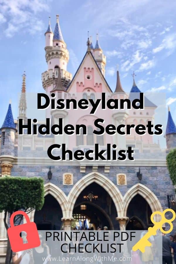 A fun Hidden Disneyland Secrets Checklist (Printable PDF) Learn Along