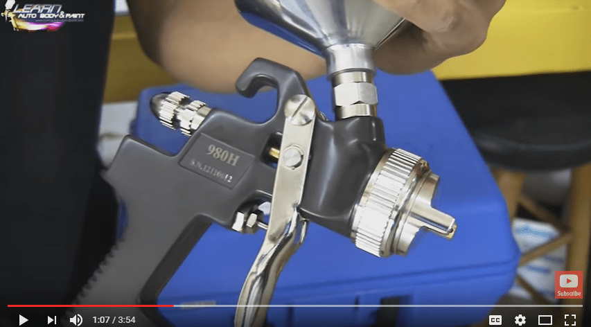 Spray Gun Setup TIPS, Then Mixing and Spraying Basecoat Over Primer!