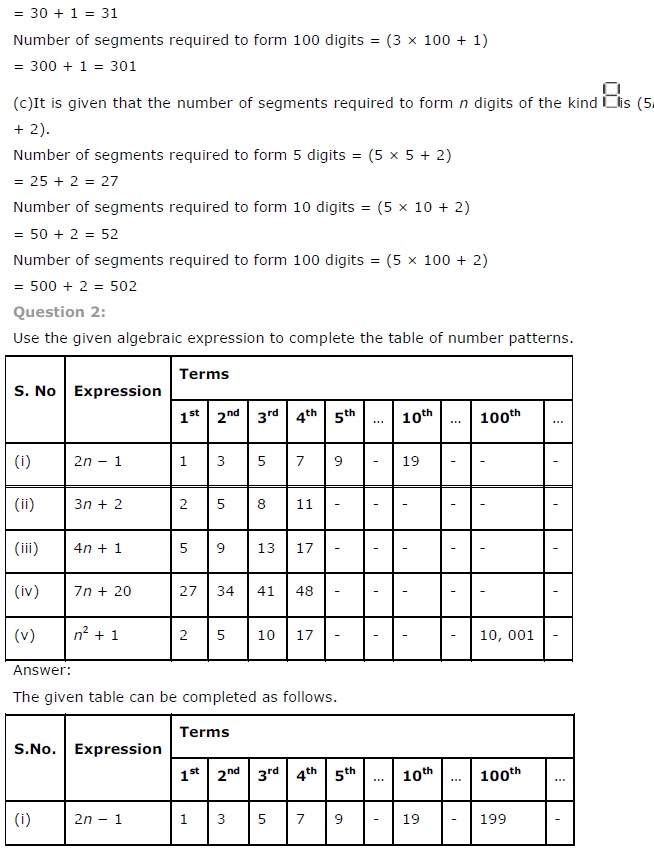 NCERT Solutions for Class 7 Maths Chapter 12 Algebraic Expressions Ex 12.4