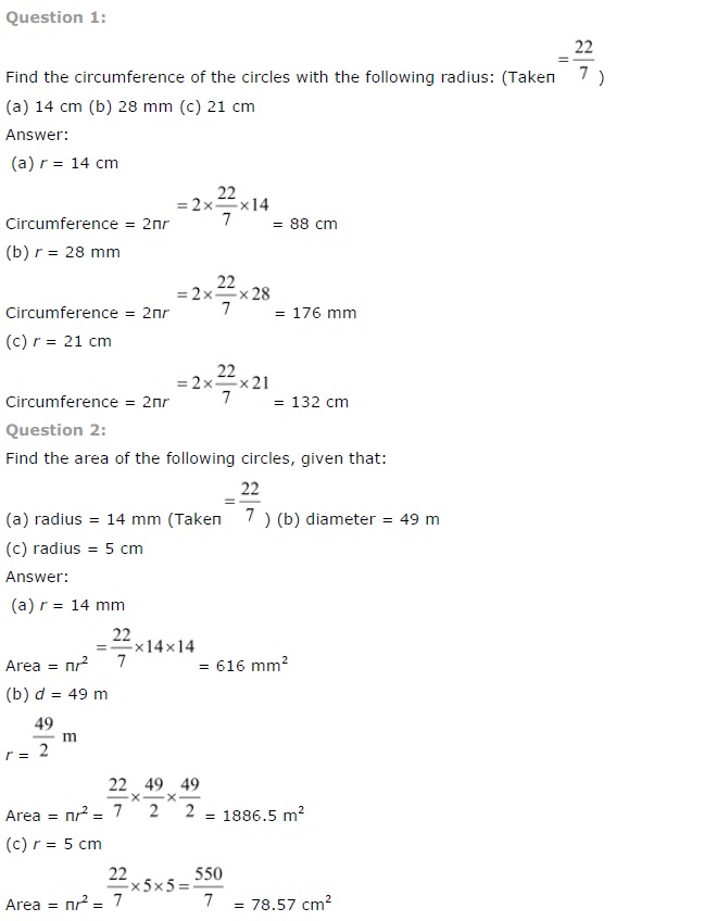 NCERT Solutions for Class 7 Maths Chapter 11 Perimeter and Area