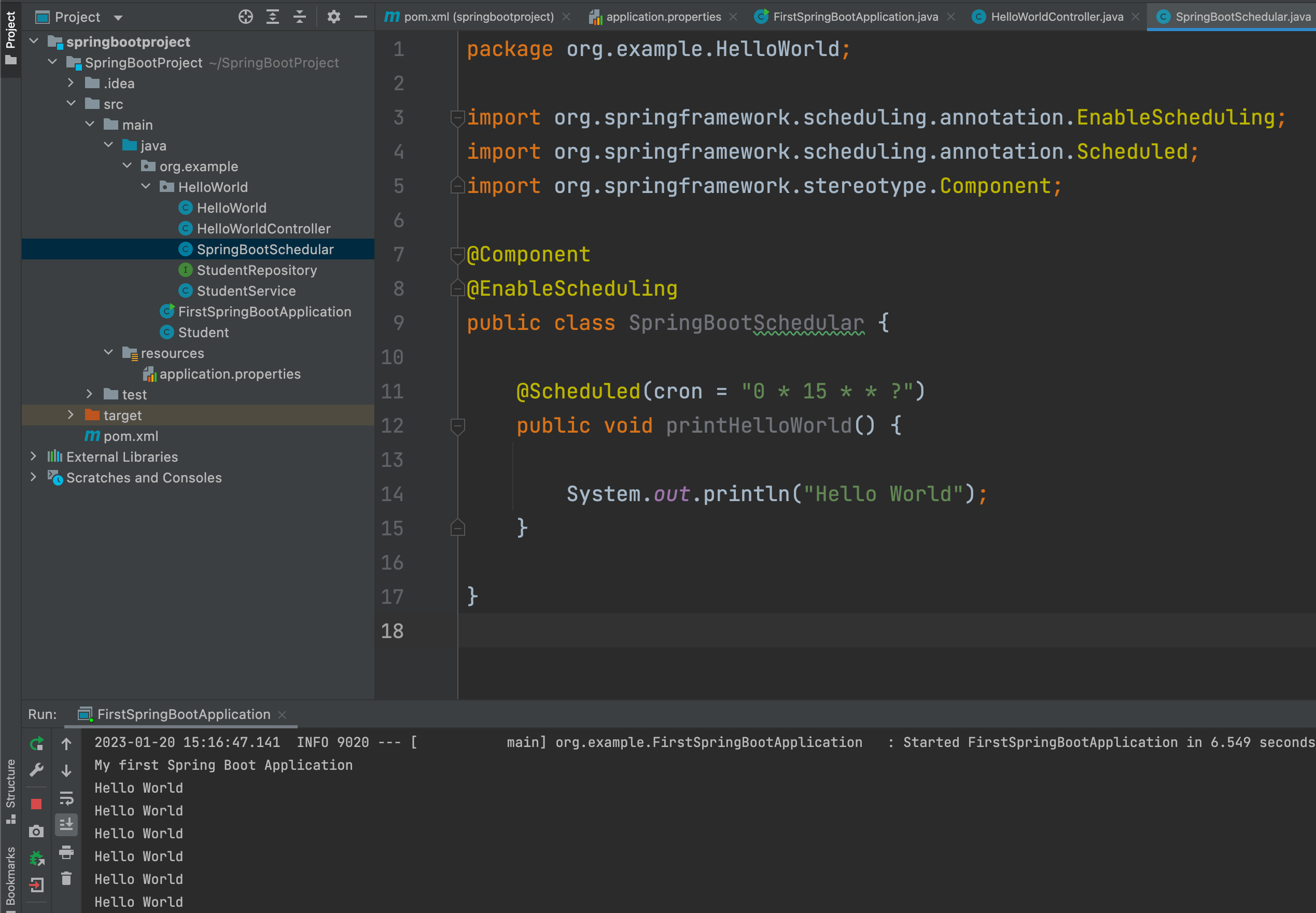 Spring Boot Scheduled Annotation