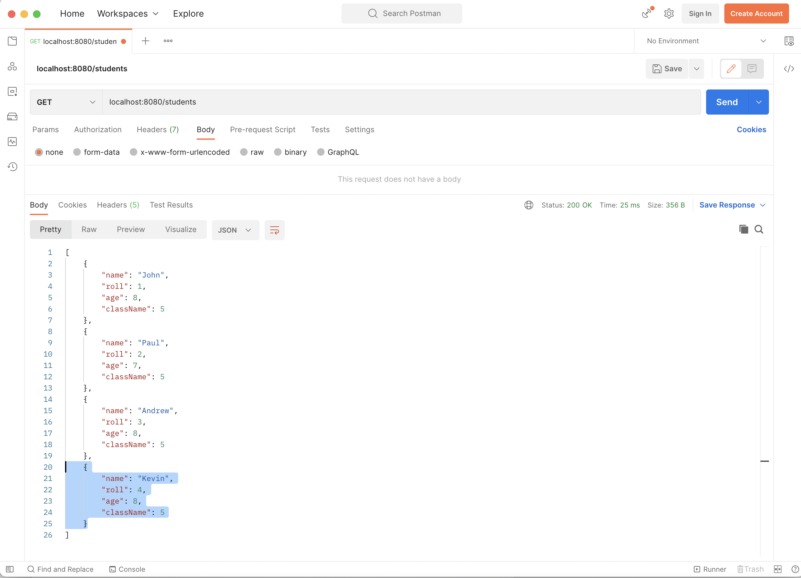 Spring Boot POST with RequestBody in Rest API