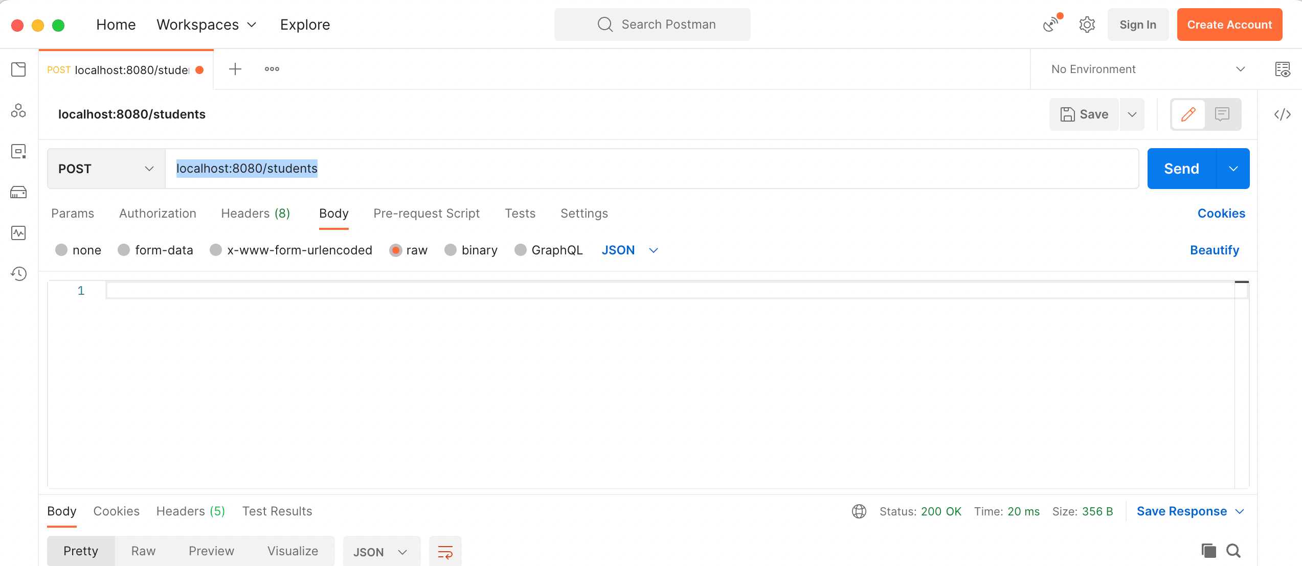 Spring Boot POST with RequestBody in Rest API
