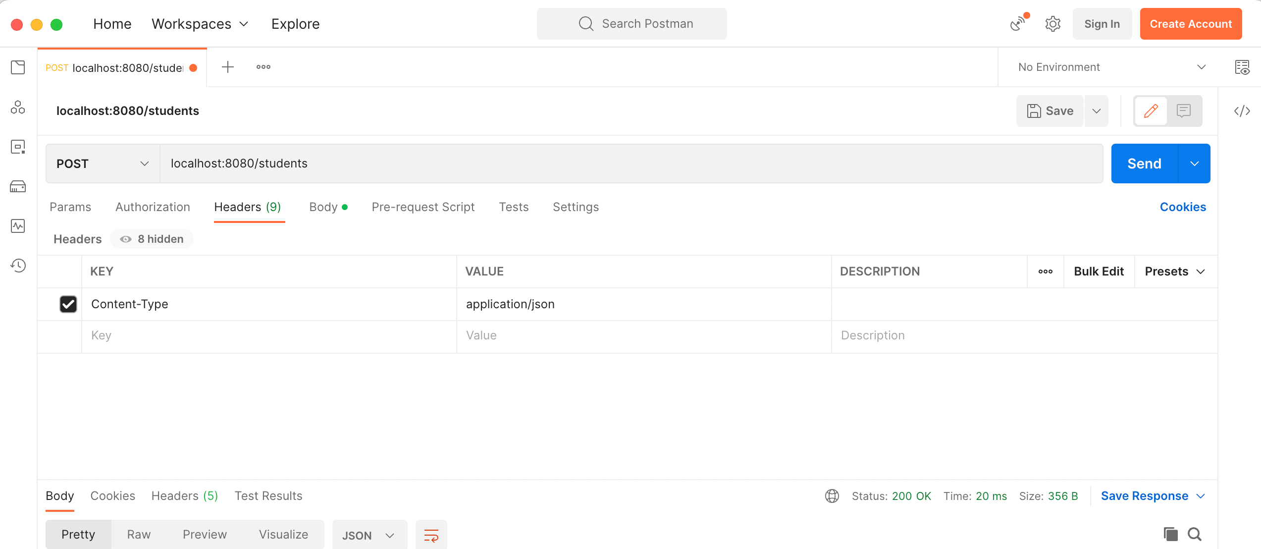 Spring Boot POST with RequestBody in Rest API