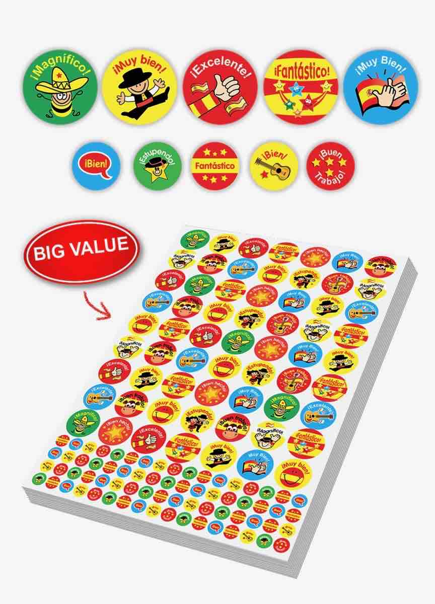 Learn Foreign Language Skills Spanish Bumper sticker sheet