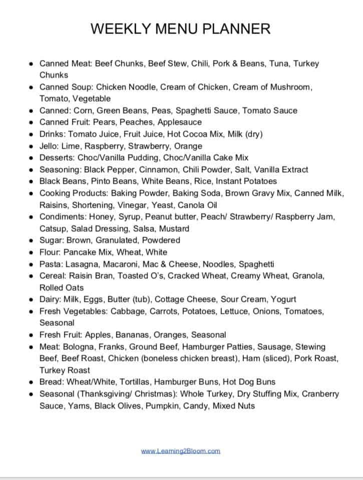 2023 Bishops Storehouse Food List Unofficial Guide To The Bishop's Storehouse - Learning2Bloom